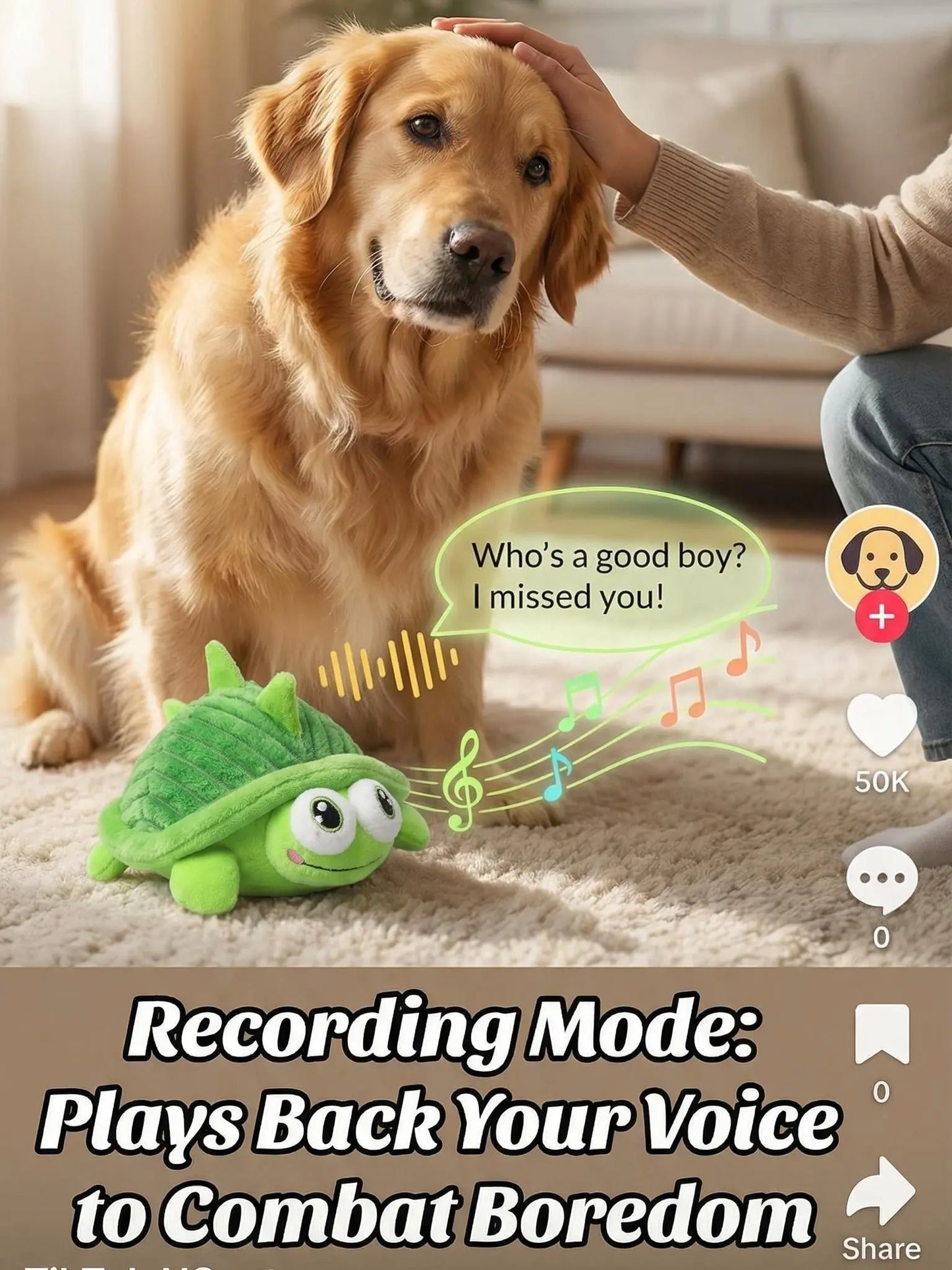 Interactive Dog Ball – Motion Activated Automatic Rolling Toy, USB Rechargeable & Squeaky, Self-Play Boredom Relief for Small Medium Large Dogs & Cats, Durable Indoor Outdoor Pet Toy