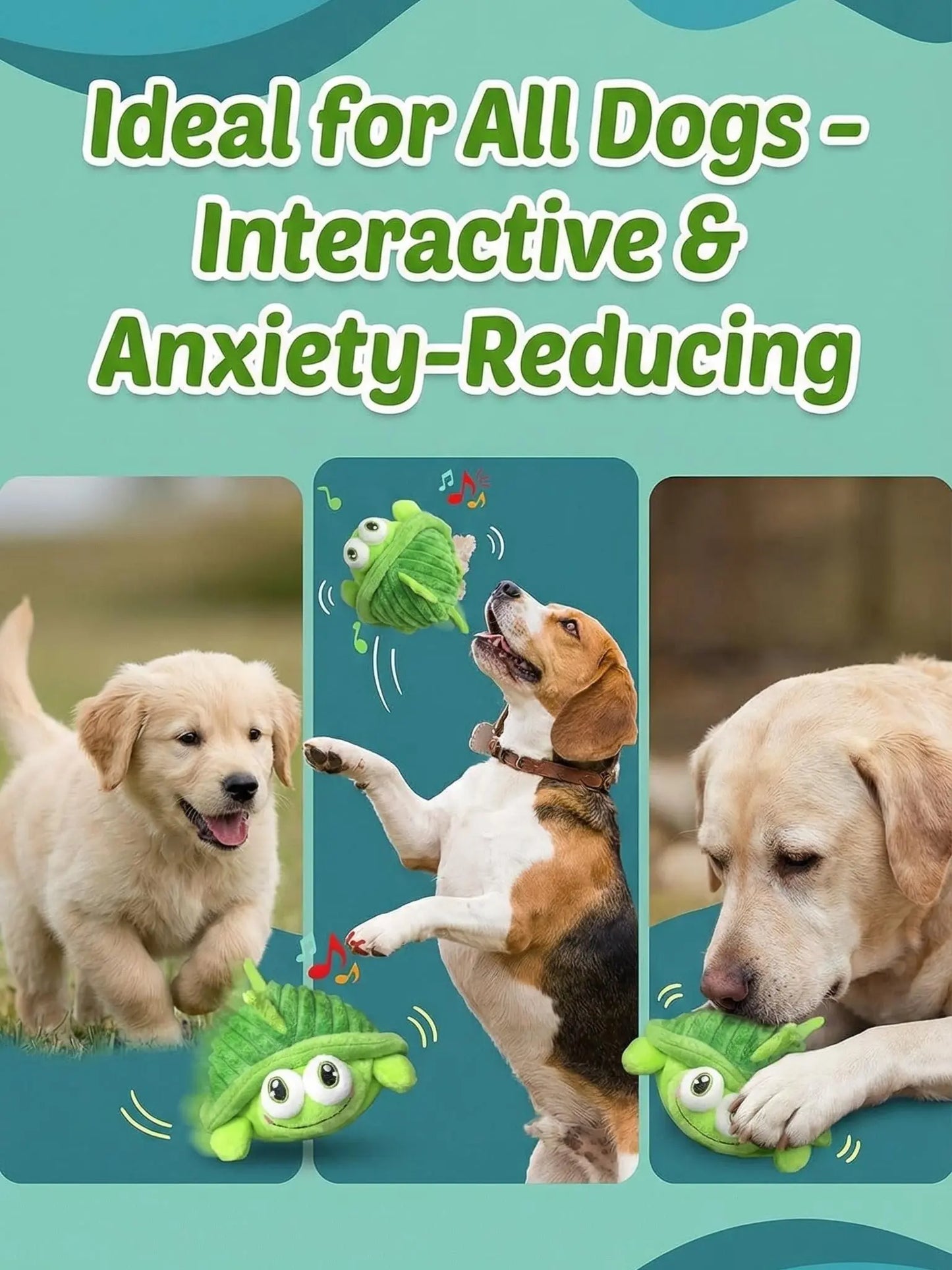 Interactive Dog Ball – Motion Activated Automatic Rolling Toy, USB Rechargeable & Squeaky, Self-Play Boredom Relief for Small Medium Large Dogs & Cats, Durable Indoor Outdoor Pet Toy
